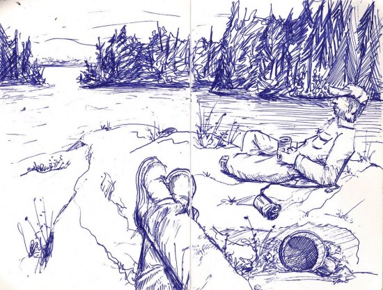 "Untitled (Morning coffee)," by Wade Wenzel Wade's Drawing